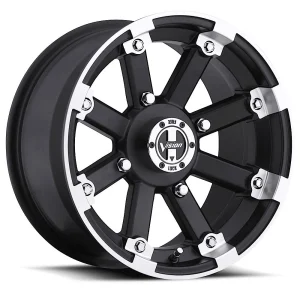 Vision Wheel ATV – 393 LOCKOUT – Black – 12″x7″ – Summer Wheels – 393-127100MBML4